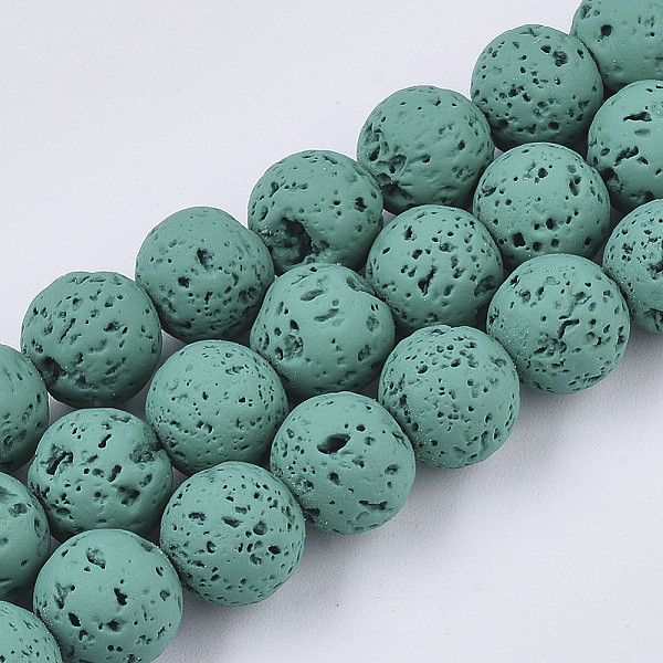 PandaHall Spray Painted Natural Lava Rock Beads Strands, Round, Dark Cyan, 8~9mm, Hole: 0.7mm, about 47~48pcs/Strand, 15.75 inch(40cm) Lava...
PandaHall Spray Painted Natural Lava Rock Beads Strands, Round, Dark Cyan, 8~9mm, Hole: 0.7mm, about 47~48pcs/Strand, 15.75 inch(40cm) Lava...