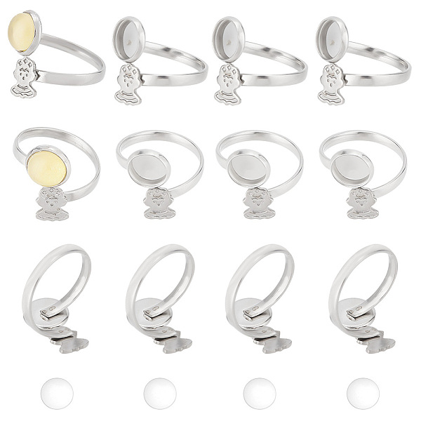 PandaHall DIY Blank Dome Open Ring Making Kit, Including 304 Stainless Steel Cuff Ring Pad Ring Setting, Glass Cabochons, Stainless Steel..., Clear
PandaHall DIY Blank Dome Open Ring Making Kit, Including 304 Stainless Steel Cuff Ring Pad Ring Setting, Glass Cabochons, Stainless Steel..., Clear