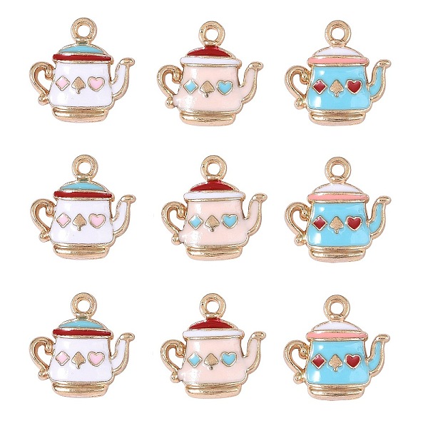 PandaHall 45Pcs 3 Style Zinc Alloy Enamel Pendant, Light Gold, Teapot, Mixed Color, 17x18x3mm, Hole: 1.8mm, 15pcs/style Alloy+Enamel..., Multicolor
PandaHall 45Pcs 3 Style Zinc Alloy Enamel Pendant, Light Gold, Teapot, Mixed Color, 17x18x3mm, Hole: 1.8mm, 15pcs/style Alloy+Enamel..., Multicolor