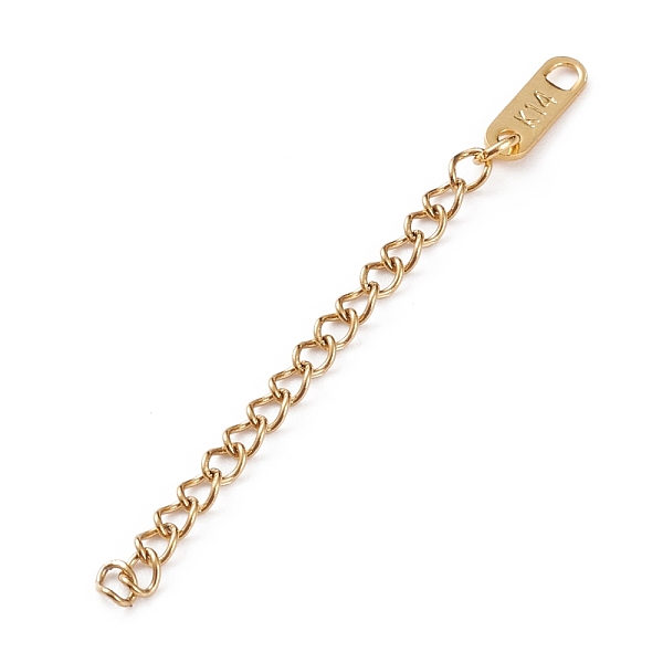PandaHall 304 Stainless Steel Chain Extender, with Chain Tabs & Word K14, Golden, 60~62x3mm 304 Stainless Steel
PandaHall 304 Stainless Steel Chain Extender, with Chain Tabs & Word K14, Golden, 60~62x3mm 304 Stainless Steel