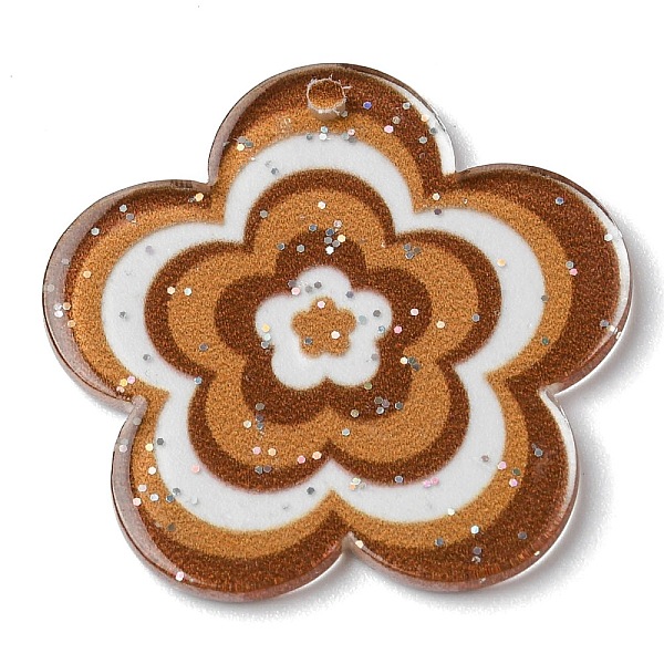 PandaHall Acrylic Pendants with Glitter Powder, Flower, Peru, 30.5x31.5x1.8mm, Hole: 1.8mm Acrylic Flower Brown
PandaHall Acrylic Pendants with Glitter Powder, Flower, Peru, 30.5x31.5x1.8mm, Hole: 1.8mm Acrylic Flower Brown
