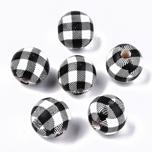 PandaHall Printed Natural Wooden Beads, Round with Check Pattern, Black & White, 14x13mm, Hole: 3mm Schima Wood Round Black
PandaHall Printed Natural Wooden Beads, Round with Check Pattern, Black & White, 14x13mm, Hole: 3mm Schima Wood Round Black