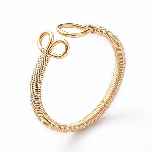 PandaHall Adjustable Metal Finger Rings, Cuff Rings, Open Rings, with Copper Wire and Cardboard Packing Box, Golden, Size 7, 17mm Copper
PandaHall Adjustable Metal Finger Rings, Cuff Rings, Open Rings, with Copper Wire and Cardboard Packing Box, Golden, Size 7, 17mm Copper