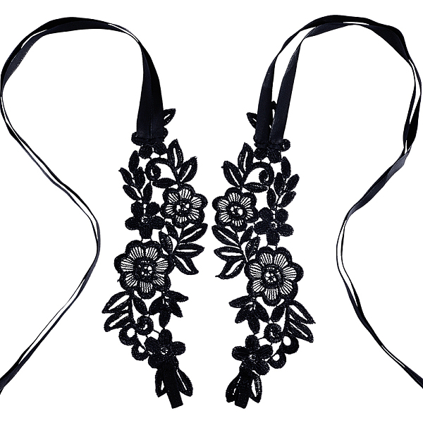 PandaHall Nylon Embroidery Lace Anklet with Toe Ring, Floral Barefoot Sandals for Bridal Wedding, Black, 930x80x1mm Nylon Flower Black
PandaHall Nylon Embroidery Lace Anklet with Toe Ring, Floral Barefoot Sandals for Bridal Wedding, Black, 930x80x1mm Nylon Flower Black