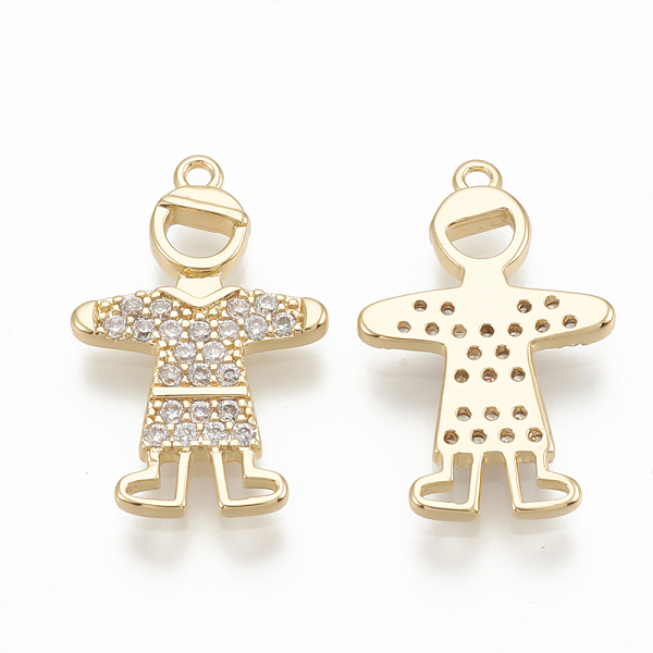 PandaHall Brass Micro Pave Cubic Zirconia Pendants, Boy, Nickel Free, Real 18K Gold Plated, 17x11x1.5mm, Hole: 1mm Brass+Cubic Zirconia..., Clear
PandaHall Brass Micro Pave Cubic Zirconia Pendants, Boy, Nickel Free, Real 18K Gold Plated, 17x11x1.5mm, Hole: 1mm Brass+Cubic Zirconia..., Clear