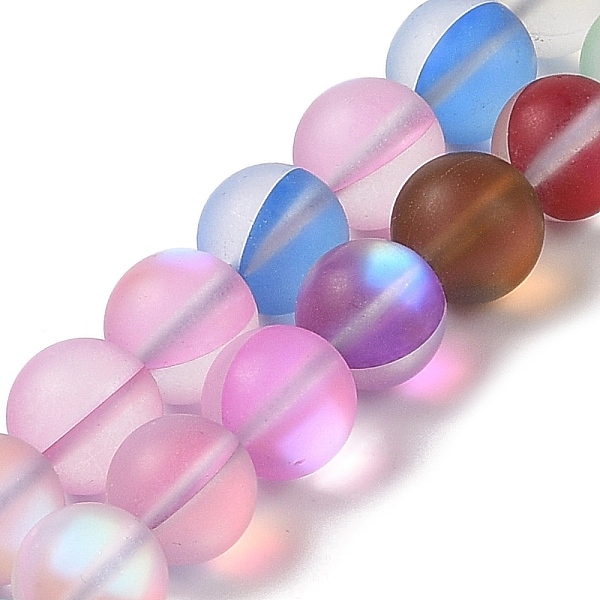 PandaHall Electroplated Synthetic Moonstone Beads Strands, Dyed, Holographic Beads, Half AB Color Plated, Frosted, Round, Mixed Color, 10mm..., Multicolor
PandaHall Electroplated Synthetic Moonstone Beads Strands, Dyed, Holographic Beads, Half AB Color Plated, Frosted, Round, Mixed Color, 10mm..., Multicolor