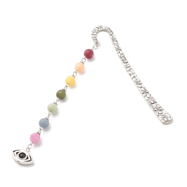 PandaHall Tibetan Style Alloy Bookmarks, with Chakra Theme Frosted Natural Gemstone Beaded Pendant, Eye, Antique Silver, 138mm Alloy Eye
PandaHall Tibetan Style Alloy Bookmarks, with Chakra Theme Frosted Natural Gemstone Beaded Pendant, Eye, Antique Silver, 138mm Alloy Eye