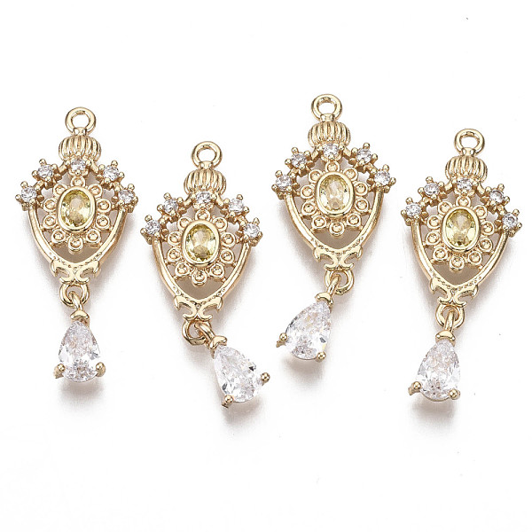 PandaHall Brass Micro Pave Cubic Zirconia Links, with Glass, Long-Lasting Plated, Teardrop, Light Gold, Lemon Chiffon, 28x11.5x3mm, Hole...
PandaHall Brass Micro Pave Cubic Zirconia Links, with Glass, Long-Lasting Plated, Teardrop, Light Gold, Lemon Chiffon, 28x11.5x3mm, Hole...