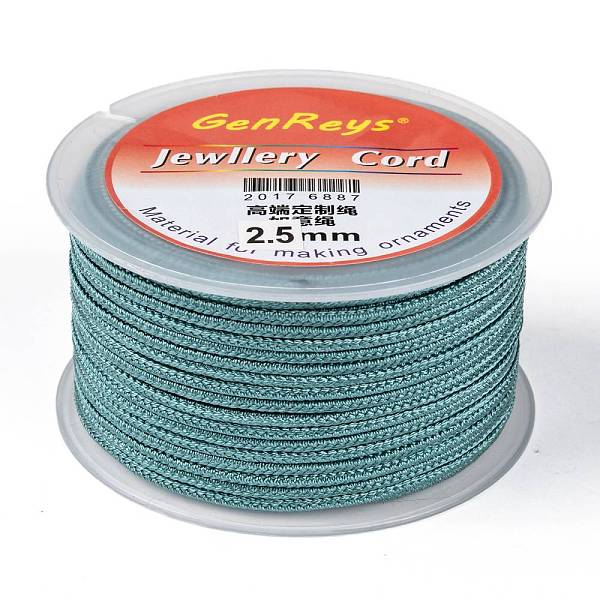 PandaHall Braided Nylon Threads, Dyed, Aqua, 2.5mm, about 10.93 yards(10m)/roll Nylon Cyan
PandaHall Braided Nylon Threads, Dyed, Aqua, 2.5mm, about 10.93 yards(10m)/roll Nylon Cyan