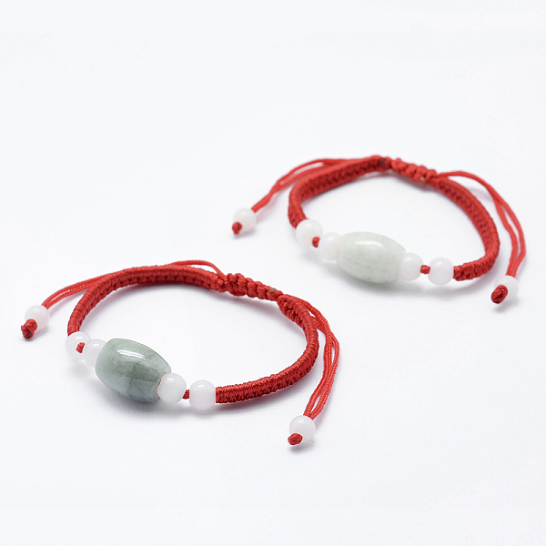 PandaHall Natural Myanmar Jade/Burmese Jade Braided Bead Bracelets, Red String Bracelets, with Nylon Cord, Barrel, Red, 1-5/8 inch(42.5mm)...
PandaHall Natural Myanmar Jade/Burmese Jade Braided Bead Bracelets, Red String Bracelets, with Nylon Cord, Barrel, Red, 1-5/8 inch(42.5mm)...