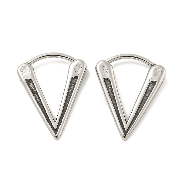 PandaHall 316 Surgical Stainless Steel Hoop Earrings, Triangle, Antique Silver, 16x12.5mm 316 Surgical Stainless Steel Triangle
PandaHall 316 Surgical Stainless Steel Hoop Earrings, Triangle, Antique Silver, 16x12.5mm 316 Surgical Stainless Steel Triangle