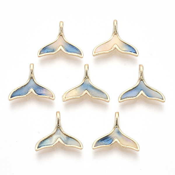 PandaHall Golden Tone Brass Pendants, with Cellulose Acetate(Resin), Whale Fishtail, Light Sky Blue, 12x14x4mm, Hole: 2mm Cellulose Acetate...
PandaHall Golden Tone Brass Pendants, with Cellulose Acetate(Resin), Whale Fishtail, Light Sky Blue, 12x14x4mm, Hole: 2mm Cellulose Acetate...