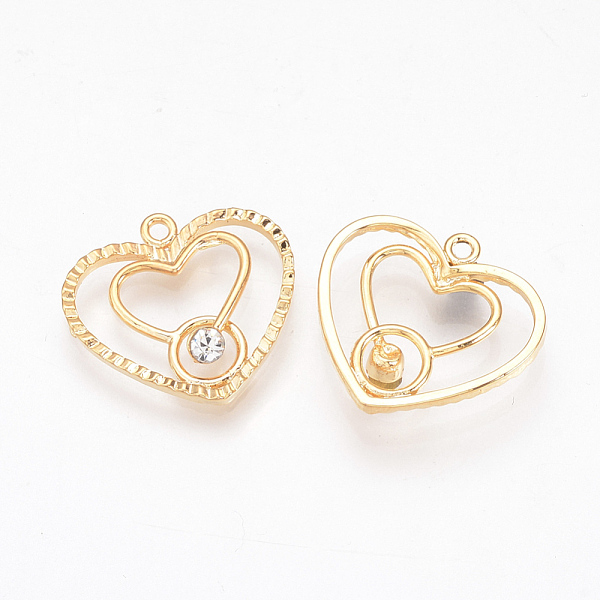 PandaHall Brass Cubic Zirconia Pendants, Nickel Free, Real 18K Gold Plated, Heart, Golden, 18x19x3mm, Hole: 1.5mm Brass+Cubic Zirconia Heart
PandaHall Brass Cubic Zirconia Pendants, Nickel Free, Real 18K Gold Plated, Heart, Golden, 18x19x3mm, Hole: 1.5mm Brass+Cubic Zirconia Heart