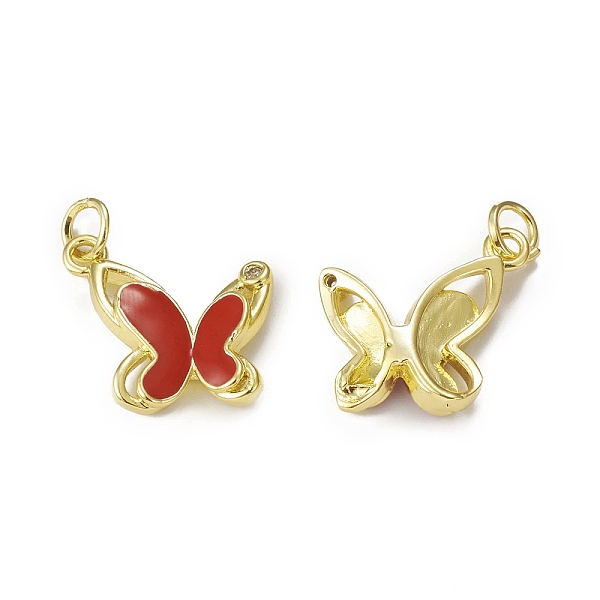 PandaHall Brass Micro Pave Cubic Zirconia Pendants, with Jump Ring, Enamel Style, Butterfly Charm, Golden, Red, 19.5x16.5x3mm, Hole: 3mm...
PandaHall Brass Micro Pave Cubic Zirconia Pendants, with Jump Ring, Enamel Style, Butterfly Charm, Golden, Red, 19.5x16.5x3mm, Hole: 3mm...
