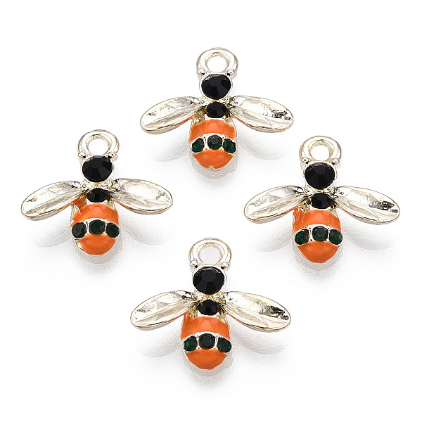 PandaHall Alloy Enamel Pendants, with Rhinestone, Bees, Light Gold, Dark Orange, 15x16.5x3.5mm, Hole: 2mm Alloy Rhinestone+Enamel Bees...
PandaHall Alloy Enamel Pendants, with Rhinestone, Bees, Light Gold, Dark Orange, 15x16.5x3.5mm, Hole: 2mm Alloy Rhinestone+Enamel Bees...