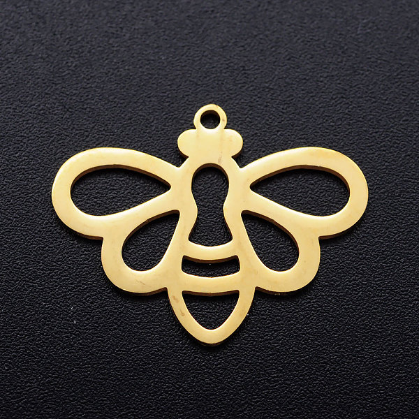 PandaHall 201 Stainless Steel Pendants, Bees, Golden, 19x24.5x1mm, Hole: 1.4mm 201 Stainless Steel Bees
PandaHall 201 Stainless Steel Pendants, Bees, Golden, 19x24.5x1mm, Hole: 1.4mm 201 Stainless Steel Bees