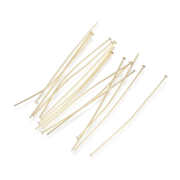 PandaHall 304 Stainless Steel Flat Head Pins, Real 18k Gold Plated, 50x0.7mm, 21 Gauge, Head: 1.5mm, 500pcs/bag 304 Stainless Steel
PandaHall 304 Stainless Steel Flat Head Pins, Real 18k Gold Plated, 50x0.7mm, 21 Gauge, Head: 1.5mm, 500pcs/bag 304 Stainless Steel