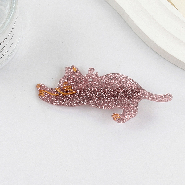 PandaHall Cute Glitter Cat Cellulose Acetate Alligator Hair Clips, Hair Accessories for Girls, Rosy Brown, 90x15mm Cellulose Acetate Cat...
PandaHall Cute Glitter Cat Cellulose Acetate Alligator Hair Clips, Hair Accessories for Girls, Rosy Brown, 90x15mm Cellulose Acetate Cat...