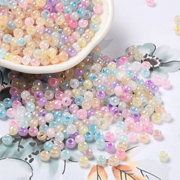 PandaHall Glass Seed Beads, Ceylon, Round Hole, Round, Colorful, 4x3mm, Hole: 1.2mm, 7650pcs/pound Glass Multicolor
PandaHall Glass Seed Beads, Ceylon, Round Hole, Round, Colorful, 4x3mm, Hole: 1.2mm, 7650pcs/pound Glass Multicolor