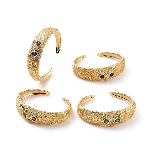 PandaHall Cubic Zirconia Owl Open Cuff Bangle, Golden Brass Jewelry for Women, Mixed Color, Inner Diameter: 2-1/4 inch(5.7cm) Cubic Zirconia..., Multicolor
PandaHall Cubic Zirconia Owl Open Cuff Bangle, Golden Brass Jewelry for Women, Mixed Color, Inner Diameter: 2-1/4 inch(5.7cm) Cubic Zirconia..., Multicolor