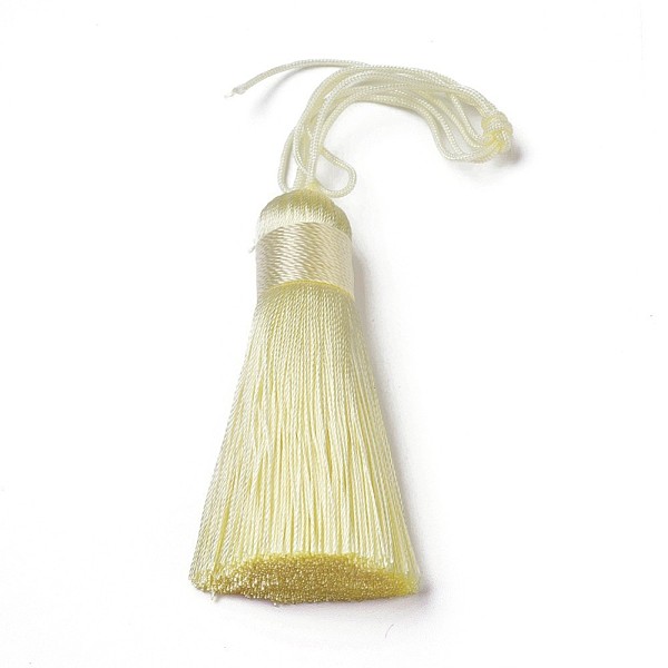 PandaHall Polyester Tassel Big Pendants, Ice Silk Tassel, Light Yellow, 50~57x12mm Polyester Yellow
PandaHall Polyester Tassel Big Pendants, Ice Silk Tassel, Light Yellow, 50~57x12mm Polyester Yellow