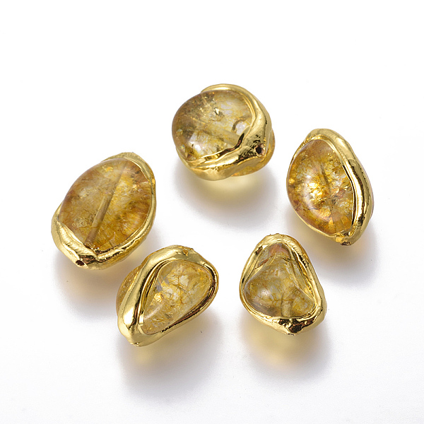PandaHall Dyed Natural Quartz Crystal Beads, with Brass Findings, Nuggets, Golden, Gold, 20~28x17~19x11~16mm, Hole: 1.2mm Quartz Crystal...
PandaHall Dyed Natural Quartz Crystal Beads, with Brass Findings, Nuggets, Golden, Gold, 20~28x17~19x11~16mm, Hole: 1.2mm Quartz Crystal...