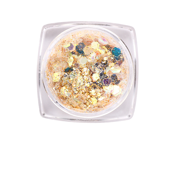 PandaHall Shiny Nail Art Decoration Accessories, with Glitter Powder and Sequins, DIY Sparkly Paillette Tips Nail, Light Goldenrod Yellow...
PandaHall Shiny Nail Art Decoration Accessories, with Glitter Powder and Sequins, DIY Sparkly Paillette Tips Nail, Light Goldenrod Yellow...