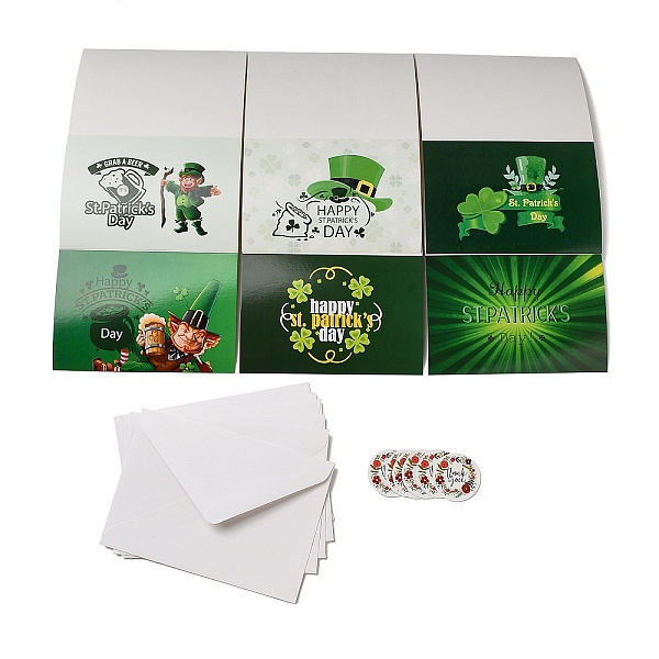 PandaHall Saint Patrick's Day Rectangle Paper Greeting Card, with Random Style Sticker and Envelope, for Party Card, Green...
PandaHall Saint Patrick's Day Rectangle Paper Greeting Card, with Random Style Sticker and Envelope, for Party Card, Green...