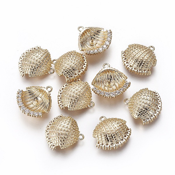 PandaHall Brass Peg Bails Pendants, with Rhinestone, For Half Drilled Beads, Nickel Free, Long-Lasting Plated, Scallop Shell Shape, Real 18K...
PandaHall Brass Peg Bails Pendants, with Rhinestone, For Half Drilled Beads, Nickel Free, Long-Lasting Plated, Scallop Shell Shape, Real 18K...