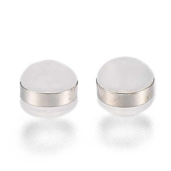 PandaHall Brass Rings Silicone Ear Nuts, Frosted, Earring Backs, Silver, 5.7x5.7x4.5mm, Hole: 1mm Silicone
PandaHall Brass Rings Silicone Ear Nuts, Frosted, Earring Backs, Silver, 5.7x5.7x4.5mm, Hole: 1mm Silicone