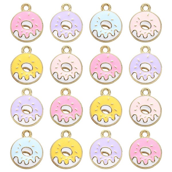 PandaHall 50Pcs 5 Colors Alloy Enamel Pendants, Light Gold, Donut, Mixed Color, 18.7x15x2mm, Hole: 2.2mm, 10pcs/color Alloy+Enamel Donut..., Multicolor
PandaHall 50Pcs 5 Colors Alloy Enamel Pendants, Light Gold, Donut, Mixed Color, 18.7x15x2mm, Hole: 2.2mm, 10pcs/color Alloy+Enamel Donut..., Multicolor
