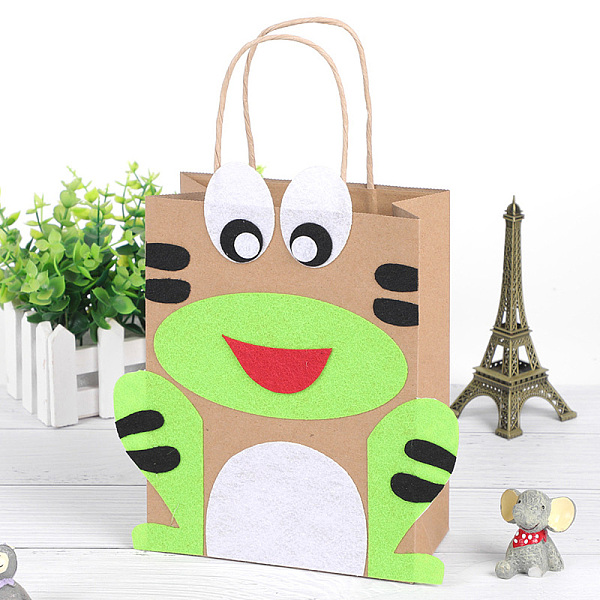 PandaHall DIY Rectangle with Frog Pattern Kraft Paper Bag Making Set, Including Paper Bag, Non Woven Fabrics Stickers, Mixed Color, 306mm..., Multicolor
PandaHall DIY Rectangle with Frog Pattern Kraft Paper Bag Making Set, Including Paper Bag, Non Woven Fabrics Stickers, Mixed Color, 306mm..., Multicolor