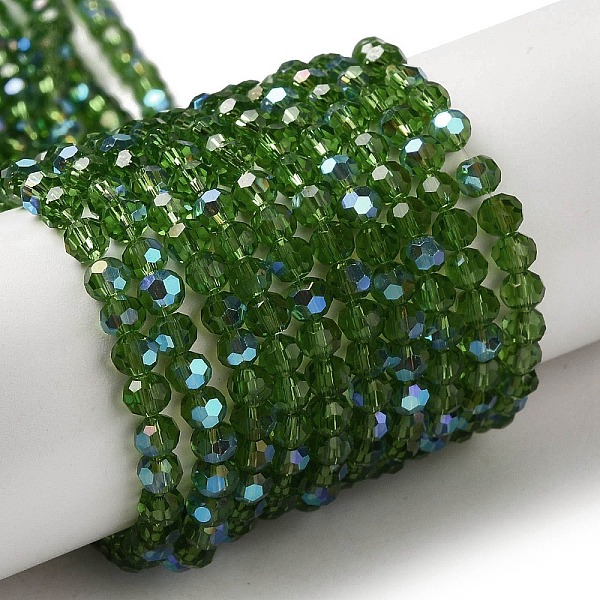 PandaHall Electroplate Transparent Glass Beads Strands, Faceted, Round, Rainbow Plated, Green, 4mm, Hole: 0.7mm, about 87~93pcs/strand...
PandaHall Electroplate Transparent Glass Beads Strands, Faceted, Round, Rainbow Plated, Green, 4mm, Hole: 0.7mm, about 87~93pcs/strand...