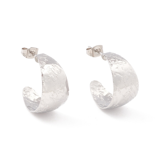 PandaHall 304 Stainless Steel Chunky C-shape Stud Earrings, Half Hoop Earrings for Women, Stainless Steel Color, 22x12mm, Pin: 0.7mm 304...
PandaHall 304 Stainless Steel Chunky C-shape Stud Earrings, Half Hoop Earrings for Women, Stainless Steel Color, 22x12mm, Pin: 0.7mm 304...