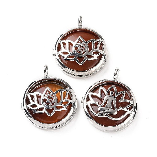 PandaHall Natural Carnelian Locket Pendants, Flat Round Charms, with Platinum Plated Brass Lotus Findings, 31.5x27x9mm, Hole: 4.6mm...
PandaHall Natural Carnelian Locket Pendants, Flat Round Charms, with Platinum Plated Brass Lotus Findings, 31.5x27x9mm, Hole: 4.6mm...