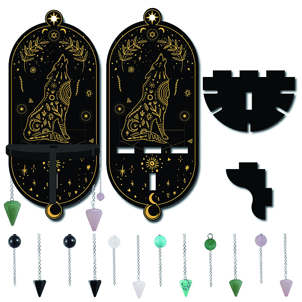 PandaHall CREATCABIN DIY Oval Poplar Wood Wall Display Stand Decorations, with Gemstone & Glass Dowsing Pendulum Pendants and Iron Screw..., Multicolor
PandaHall CREATCABIN DIY Oval Poplar Wood Wall Display Stand Decorations, with Gemstone & Glass Dowsing Pendulum Pendants and Iron Screw..., Multicolor