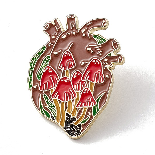PandaHall Anatomical Heart Enamel Pin, Light Gold Alloy Brooch for Backpack Clothes, Mushroom Pattern, 31x24x2mm, Pin: 1.3mm Alloy+Enamel...
PandaHall Anatomical Heart Enamel Pin, Light Gold Alloy Brooch for Backpack Clothes, Mushroom Pattern, 31x24x2mm, Pin: 1.3mm Alloy+Enamel...