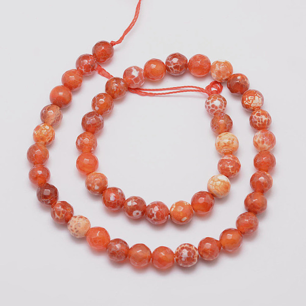 PandaHall Natural Fire Crackle Agate Bead Strands, Round, Grade A, Faceted, Dyed & Heated, Orange Red, 8mm, Hole: 1mm, about 47pcs/strand...
PandaHall Natural Fire Crackle Agate Bead Strands, Round, Grade A, Faceted, Dyed & Heated, Orange Red, 8mm, Hole: 1mm, about 47pcs/strand...