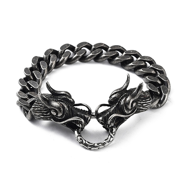 PandaHall 304 Stainless Steel Dragon Head Design Cuban Link Chains Bracelets for Men & Women, Gunmetal, 8-1/2 inch(21.7cm) 304 Stainless...
PandaHall 304 Stainless Steel Dragon Head Design Cuban Link Chains Bracelets for Men & Women, Gunmetal, 8-1/2 inch(21.7cm) 304 Stainless...