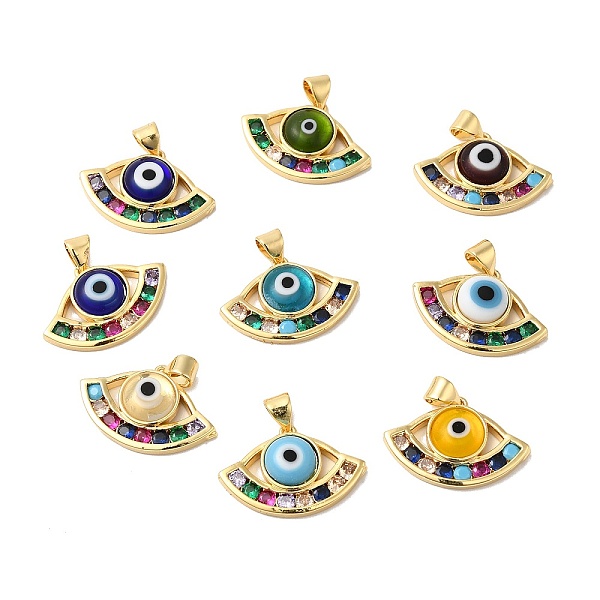 PandaHall Handmade Evil Eye Lampwork Pendants, with Brass Cubic Zirconia Finding, Cadmium Free & Lead Free, Real 18K Gold Plated, Fan Charm..., Multicolor
PandaHall Handmade Evil Eye Lampwork Pendants, with Brass Cubic Zirconia Finding, Cadmium Free & Lead Free, Real 18K Gold Plated, Fan Charm..., Multicolor