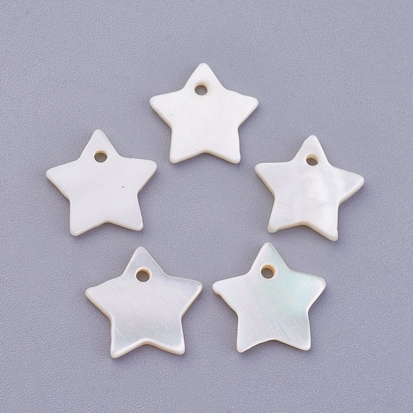 PandaHall Shell Pendants, Dyed, Star Charms, White, 12x2mm, Hole: 1.2mm Shell Star White
PandaHall Shell Pendants, Dyed, Star Charms, White, 12x2mm, Hole: 1.2mm Shell Star White