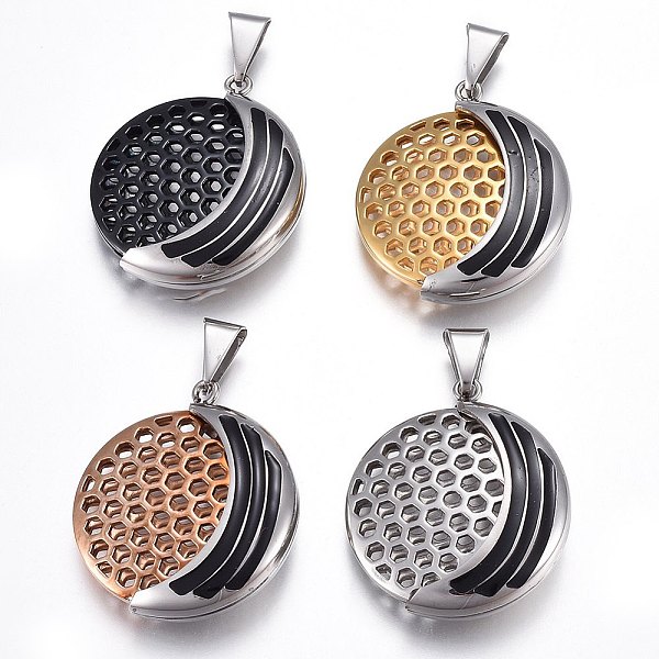 PandaHall 304 Stainless Steel Pendants, with Enamel, Flat Round with Moon, Black, Mixed Color, 33.8x29x8.5mm, Hole: 4x9mm 304 Stainless...
PandaHall 304 Stainless Steel Pendants, with Enamel, Flat Round with Moon, Black, Mixed Color, 33.8x29x8.5mm, Hole: 4x9mm 304 Stainless...
