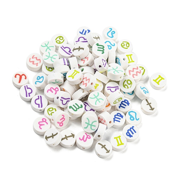 PandaHall Handmade Polymer Clay Beads, Flat Round with Constellation, Mixed Color, 9.5x4mm, Hole: 1.6mm Polymer Clay Constellation..., Multicolor
PandaHall Handmade Polymer Clay Beads, Flat Round with Constellation, Mixed Color, 9.5x4mm, Hole: 1.6mm Polymer Clay Constellation..., Multicolor