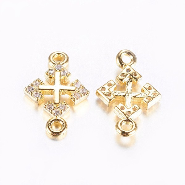 PandaHall Long-Lasting Plated Brass Micro Pave Cubic Zirconia Links, Clear, Cross, Real 18K Gold Plated, 14.5x9.5x2mm, Hole: 1.5mm...
PandaHall Long-Lasting Plated Brass Micro Pave Cubic Zirconia Links, Clear, Cross, Real 18K Gold Plated, 14.5x9.5x2mm, Hole: 1.5mm...