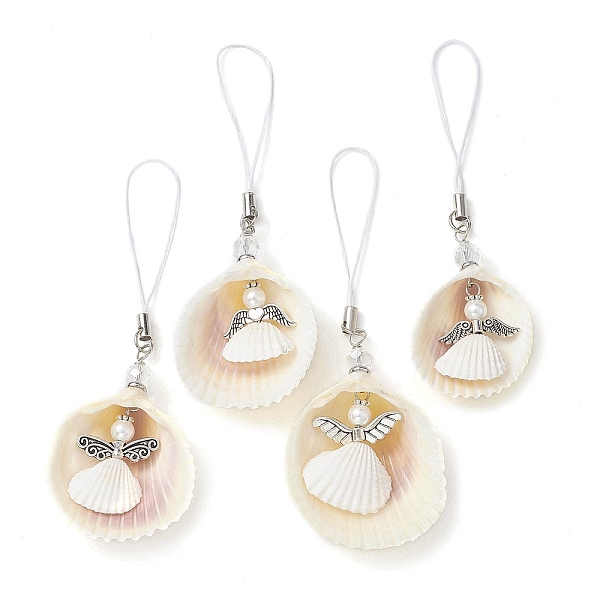 PandaHall Natural Shell Mobile Straps, Angel Cord Mobile Accessories Decoration, Shell Shape, 11~12cm Shell Shell Shape
PandaHall Natural Shell Mobile Straps, Angel Cord Mobile Accessories Decoration, Shell Shape, 11~12cm Shell Shell Shape