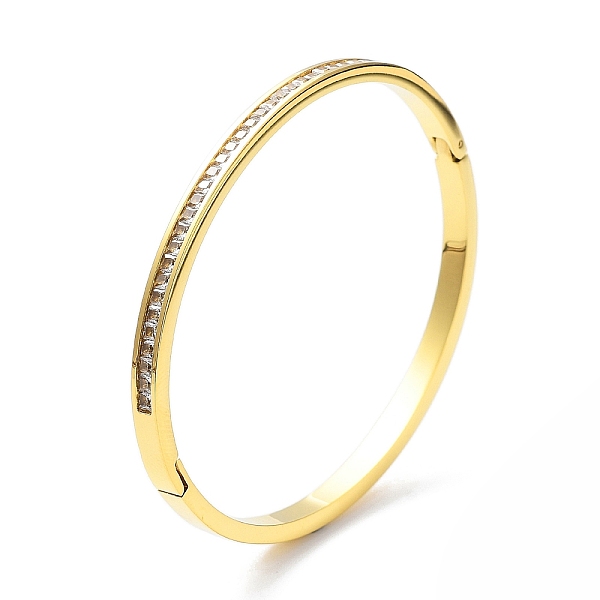 PandaHall Ion Plating(IP) 304 Stainless Steel Hinged Bangle with Rhinestone, Golden, Inner Diameter: 2x2-3/8 inch(5x5.9cm) Rhinestone Ring..., Clear
PandaHall Ion Plating(IP) 304 Stainless Steel Hinged Bangle with Rhinestone, Golden, Inner Diameter: 2x2-3/8 inch(5x5.9cm) Rhinestone Ring..., Clear