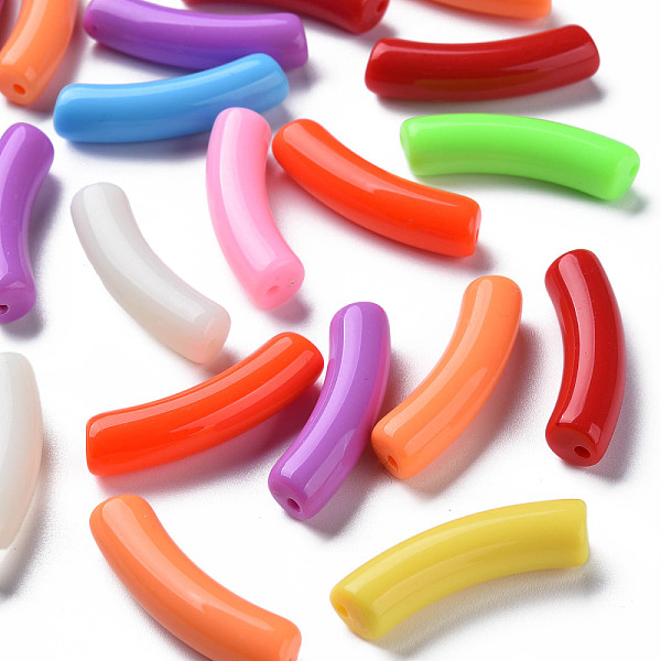 PandaHall Opaque Acrylic Beads, Curved Tube, Mixed Color, 32x9.5x8mm, Hole: 1.8mm, about 330pcs/500g Acrylic Tube Multicolor
PandaHall Opaque Acrylic Beads, Curved Tube, Mixed Color, 32x9.5x8mm, Hole: 1.8mm, about 330pcs/500g Acrylic Tube Multicolor
