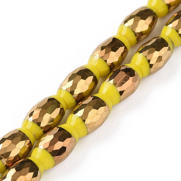 PandaHall Electroplated Glass Beads Strands, Faceted, Half Golden Plated, Rice, Yellow, 10x6mm, Hole: 1.2mm, about 39pcs/strand, 15.75''...
PandaHall Electroplated Glass Beads Strands, Faceted, Half Golden Plated, Rice, Yellow, 10x6mm, Hole: 1.2mm, about 39pcs/strand, 15.75''...