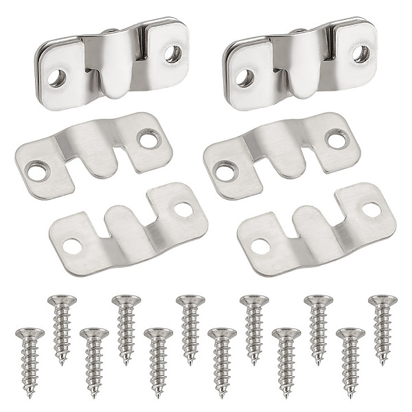 PandaHall Olycraft 201 Stainless Steel Flush Mount Brackets, Photo Frame Hook Picture Hangers, Interlocking Furniture Connectors, Stainless...
PandaHall Olycraft 201 Stainless Steel Flush Mount Brackets, Photo Frame Hook Picture Hangers, Interlocking Furniture Connectors, Stainless...