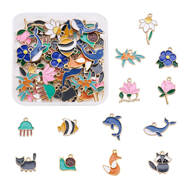 PandaHall Craftdady 52Pcs 13 Style Rack Plating Alloy Pendants, Cadmium Free & Lead Free, Leaf & Flower & Animal, Mixed Color..., Multicolor
PandaHall Craftdady 52Pcs 13 Style Rack Plating Alloy Pendants, Cadmium Free & Lead Free, Leaf & Flower & Animal, Mixed Color..., Multicolor